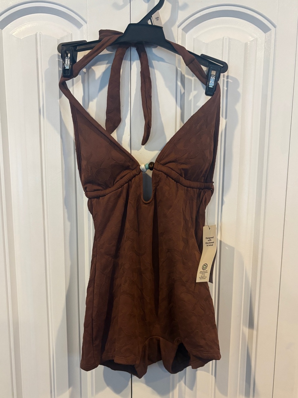 No boundaries brown lace swim romper size XXS